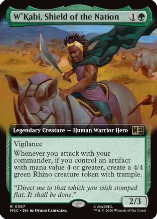 W'Kabi, Shield of the Nation (Extended Art) (MSC-387) [Commander: Marvel Super Heroes]