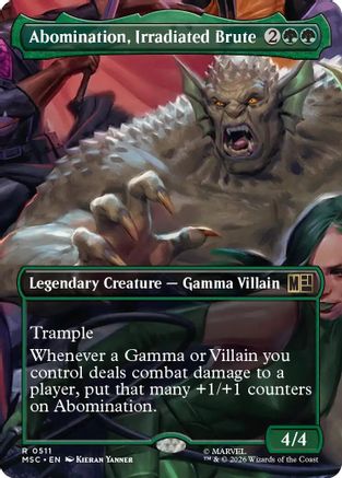 Abomination, Irradiated Brute (Borderless) (MSC-511) [Commander: Marvel Super Heroes] Foil
