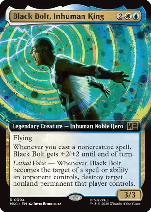 Black Bolt, Inhuman King (Extended Art) (MSC-394) [Commander: Marvel Super Heroes]