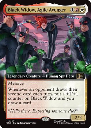 Black Widow, Agile Avenger (Extended Art) (MSC-395) [Commander: Marvel Super Heroes]