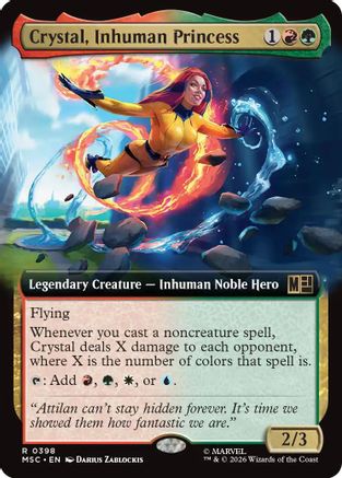 Crystal, Inhuman Princess (Extended Art) (MSC-398) [Commander: Marvel Super Heroes]