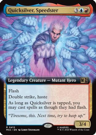Quicksilver, Speedster (Extended Art) (MSC-412) [Commander: Marvel Super Heroes]