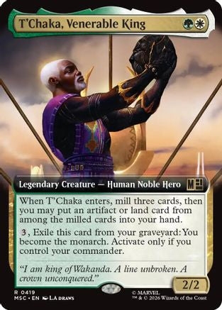 T'Chaka, Venerable King (Extended Art) (MSC-419) [Commander: Marvel Super Heroes]