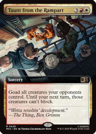 Taunt from the Rampart (Extended Art) (MSC-420) [Commander: Marvel Super Heroes]