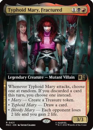 Typhoid Mary, Fractured (Extended Art) (MSC-421) [Commander: Marvel Super Heroes]