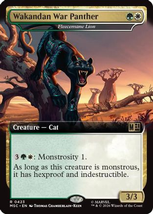 Wakandan War Panther - Fleecemane Lion (Extended Art) (MSC-423) [Commander: Marvel Super Heroes]