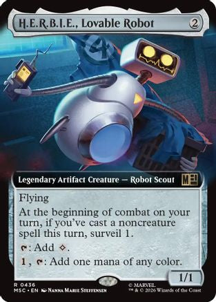 H.E.R.B.I.E., Lovable Robot (Extended Art) (MSC-436) [Commander: Marvel Super Heroes]