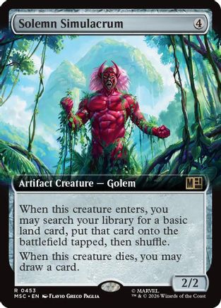 Solemn Simulacrum (Extended Art) (MSC-453) [Commander: Marvel Super Heroes]