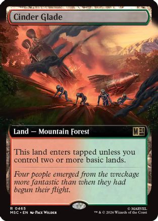 Cinder Glade (Extended Art) (MSC-465) [Commander: Marvel Super Heroes]