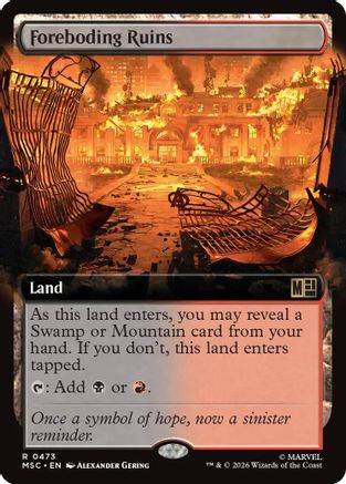 Foreboding Ruins (Extended Art) (MSC-473) [Commander: Marvel Super Heroes]