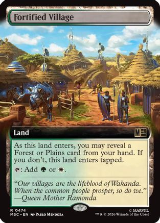 Fortified Village (Extended Art) (MSC-474) [Commander: Marvel Super Heroes]