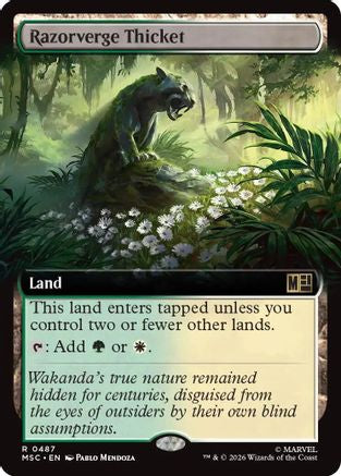 Razorverge Thicket (Extended Art) (MSC-487) [Commander: Marvel Super Heroes]