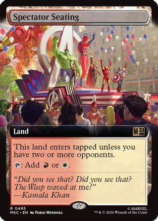 Spectator Seating (Extended Art) (MSC-495) [Commander: Marvel Super Heroes]