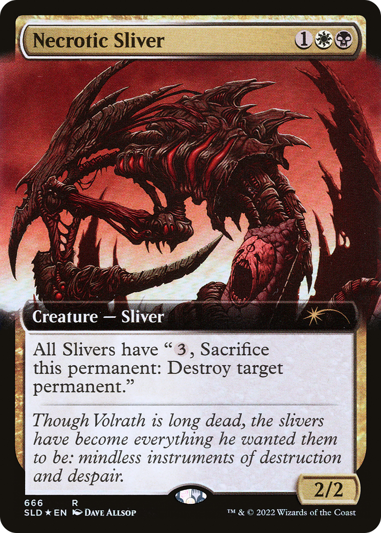 Necrotic Sliver (Extended Art) (SLD-666) [Secret Lair Drop] Foil