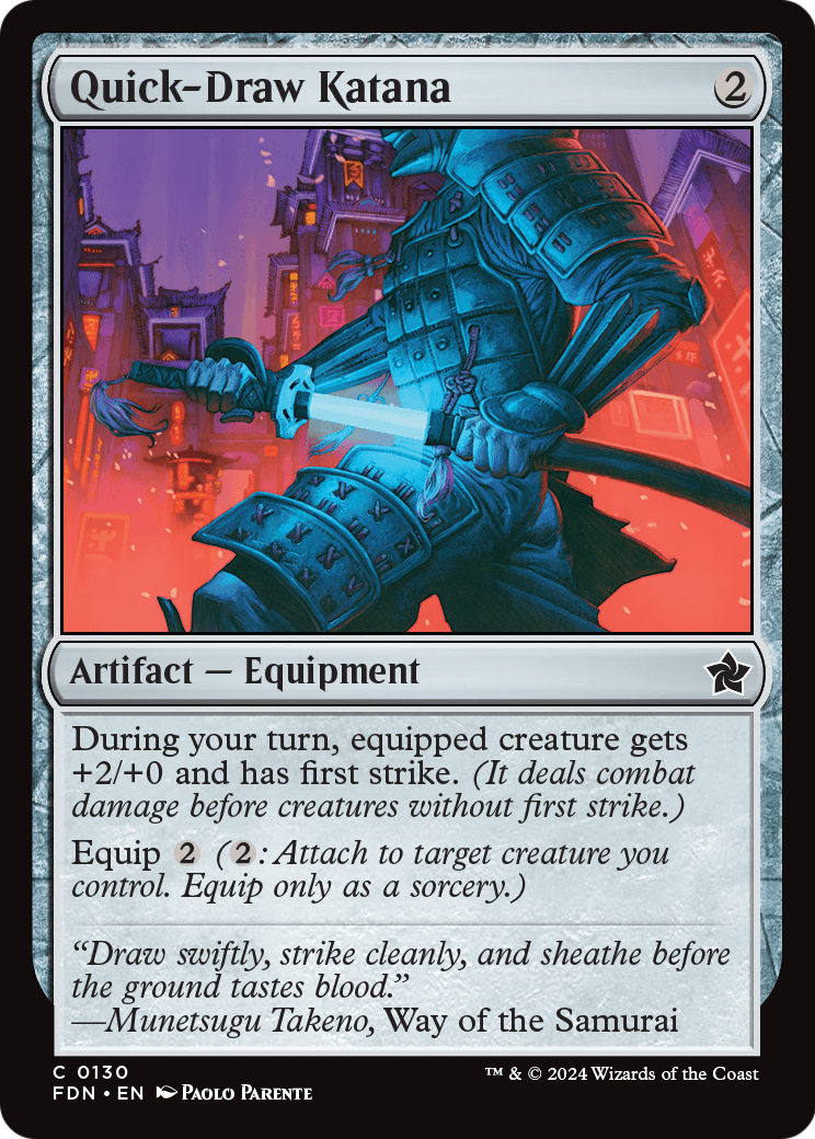 Quick-Draw Katana (FDN-130) [Foundations] Foil