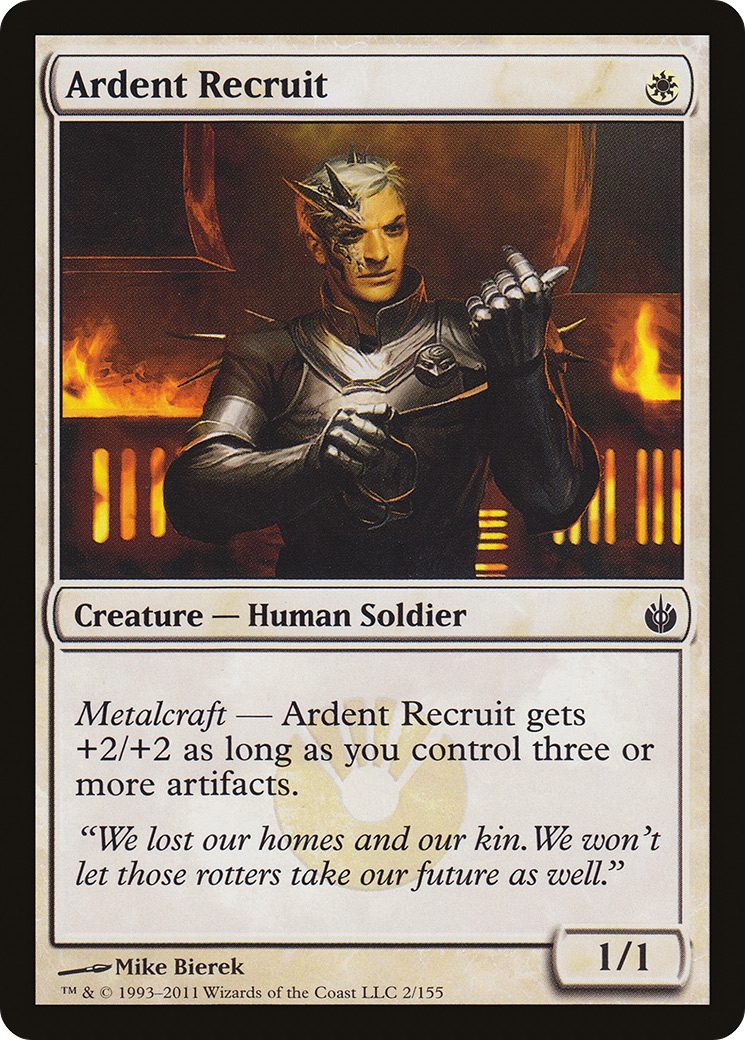 Ardent Recruit (MBS-002) [Mirrodin Besieged] Foil