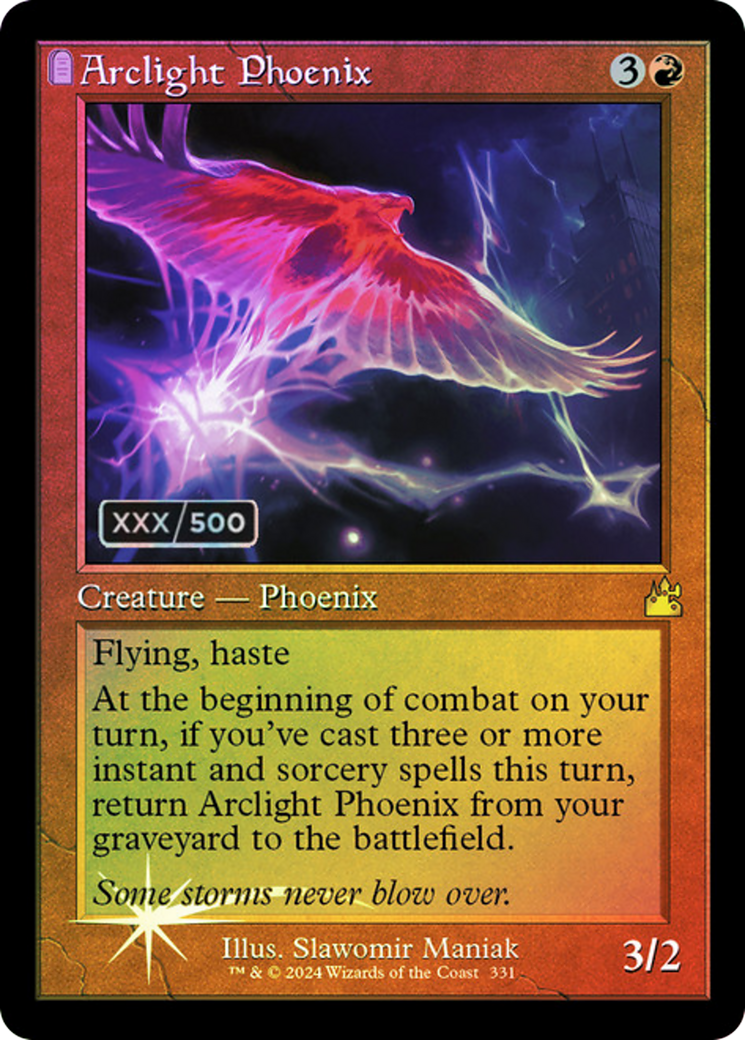Arclight Phoenix (Retro Frame) (Serial Numbered) (RVR-331) [Ravnica Remastered] Foil