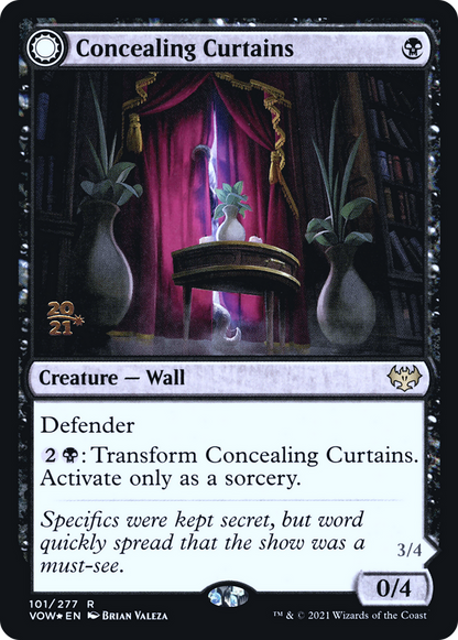 Concealing Curtains (PRE-101) [Innistrad: Crimson Vow Promos] Foil