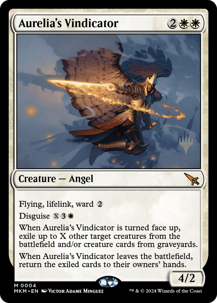 Aurelia's Vindicator (PPMKM-004) [Promo Pack: Murders at Karlov Manor Promos] Foil