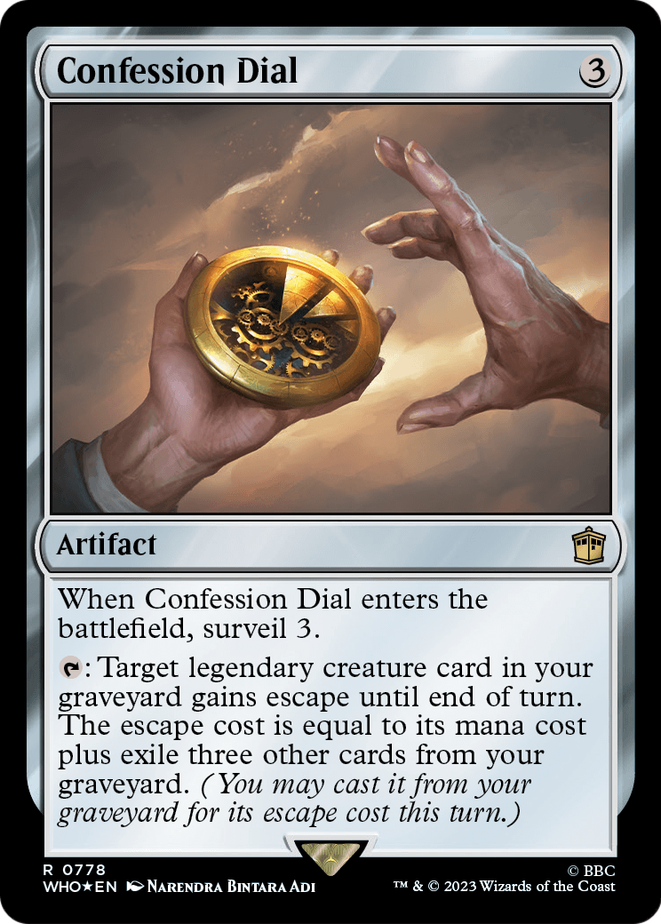 Confession Dial (Surge Foil) (WHO-778) [Doctor Who] Foil