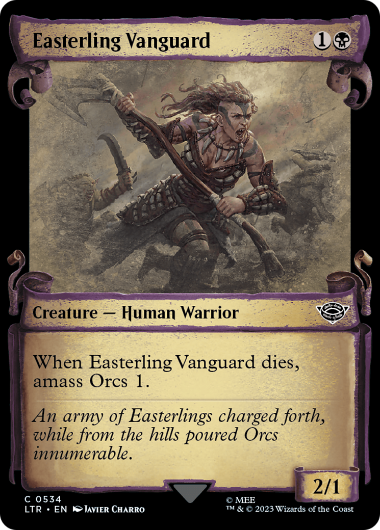 Easterling Vanguard (Showcase Scrolls) (LTR-534) [The Lord of the Rings: Tales of Middle-earth] Foil