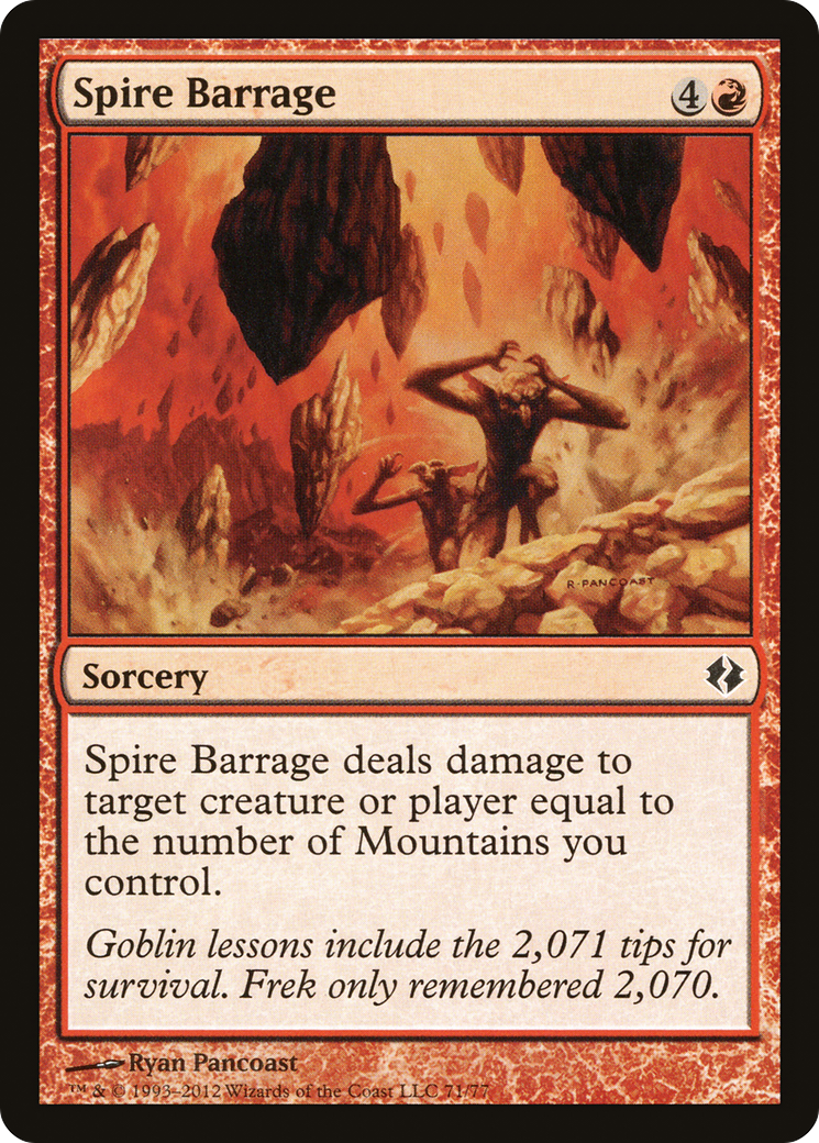 Spire Barrage (DDI-071) [Duel Decks: Venser vs. Koth]