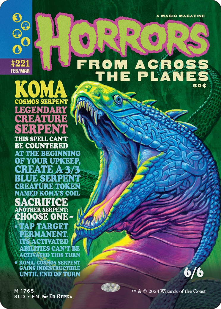 Koma, Cosmos Serpent (SLD-1765) (Borderless) [Secret Lair Drop]