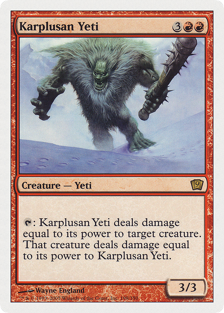 Karplusan Yeti (9ED-198) [9th Edition] Foil