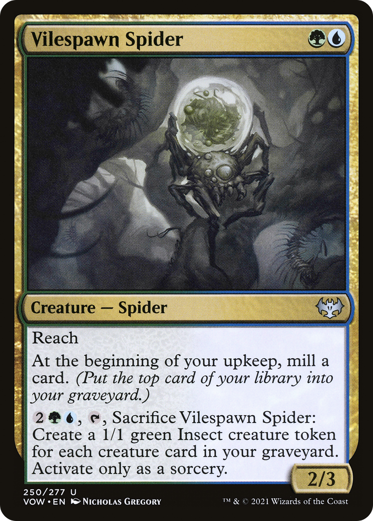 Vilespawn Spider (VOW-250) [Innistrad: Crimson Vow] Foil