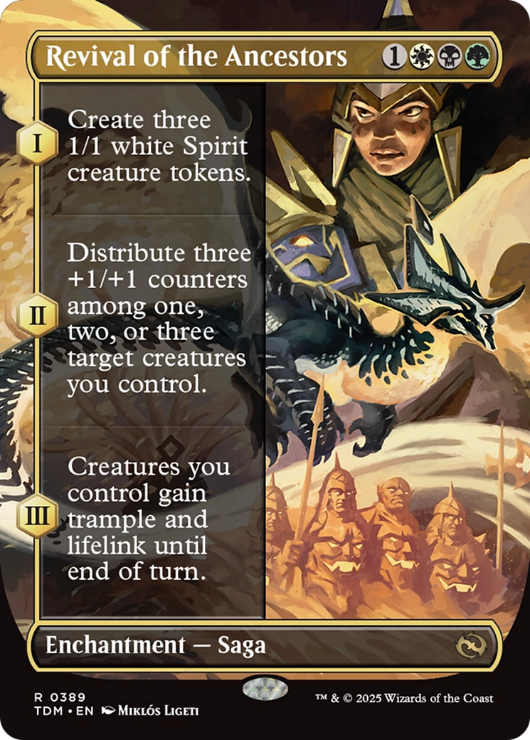 Revival of the Ancestors (Borderless) (TDM-389) [Tarkir: Dragonstorm] Foil