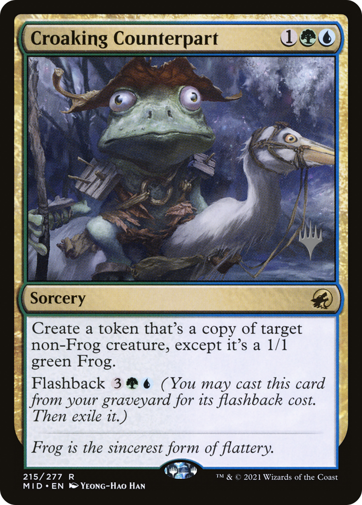 Croaking Counterpart (PPMID-215) [Promo Pack: Innistrad: Midnight Hunt Promos] Foil