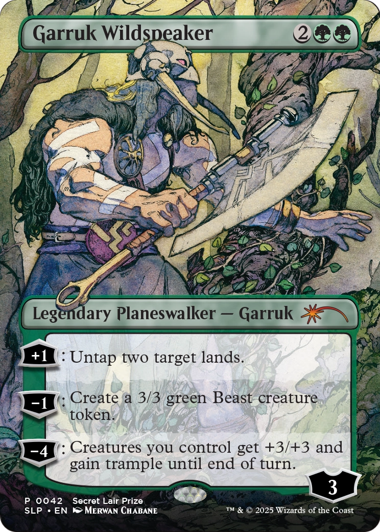 Garruk Wildspeaker (SLP-042) (Borderless) [Secret Lair Showdown]