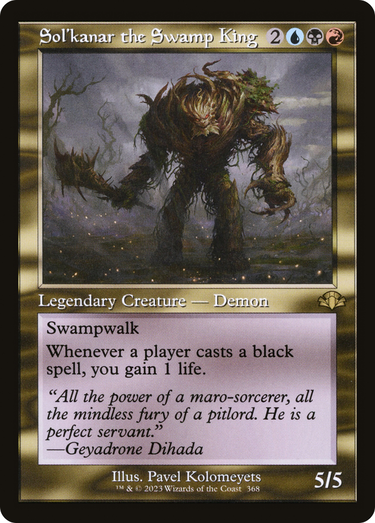 Sol'kanar the Swamp King (Retro Frame) (DMR-368) [Dominaria Remastered] Foil