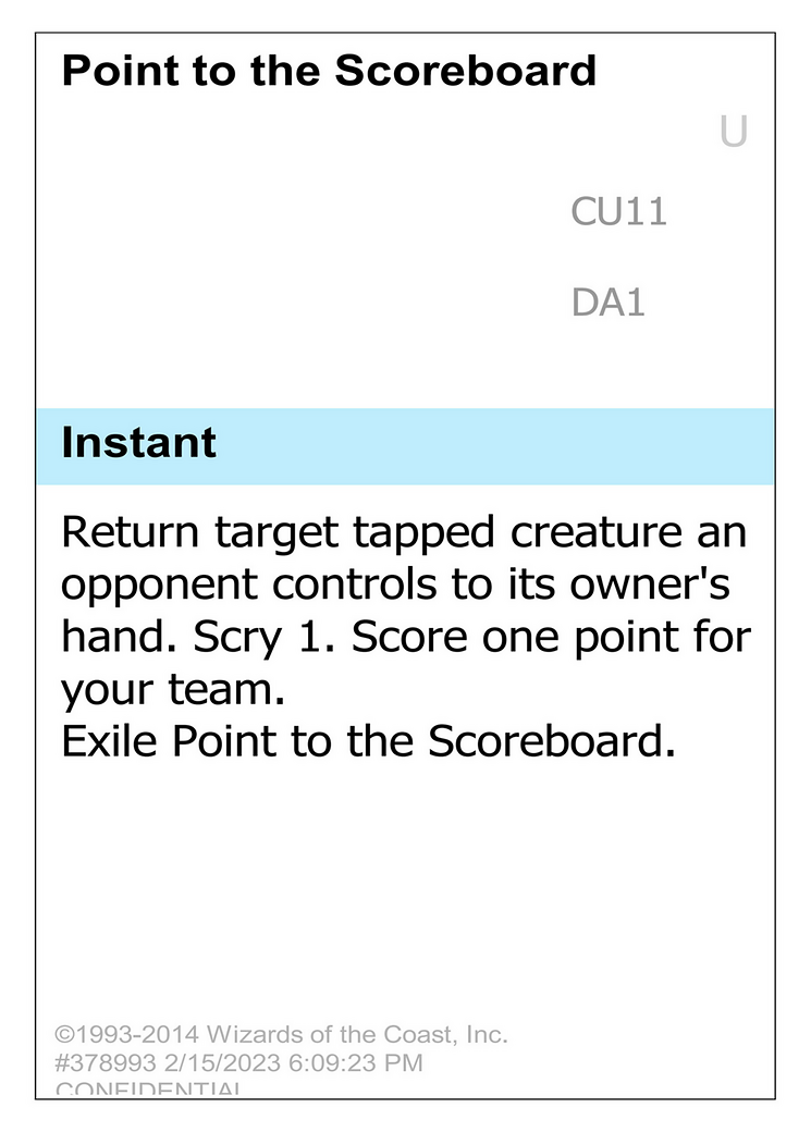 Point to the Scoreboard [Unknown Event]