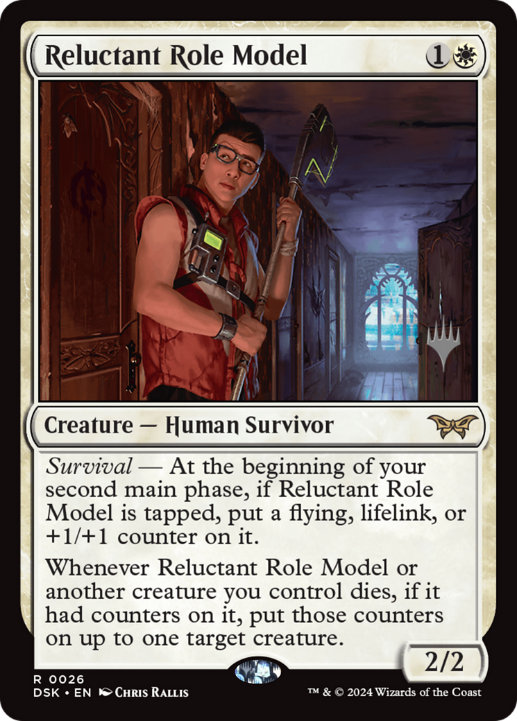 Reluctant Role Model (PDSK-26P) [Duskmourn: House of Horror Promos]