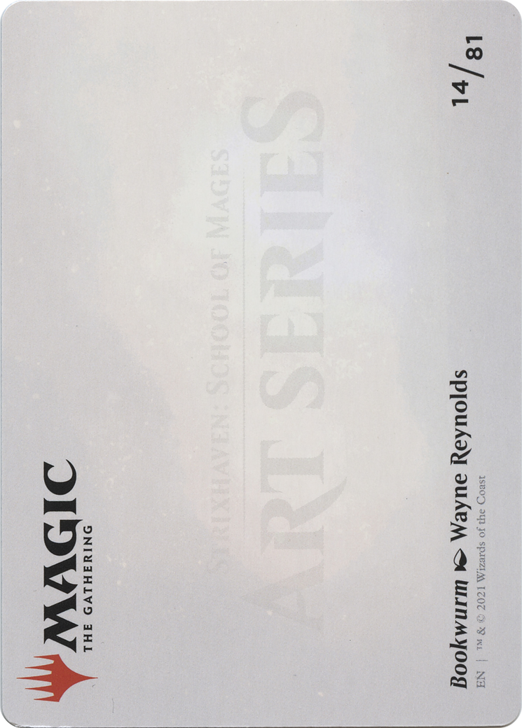 Bookwurm // Bookwurm (ASTX-014) (Borderless) [Strixhaven Art Series] Foil