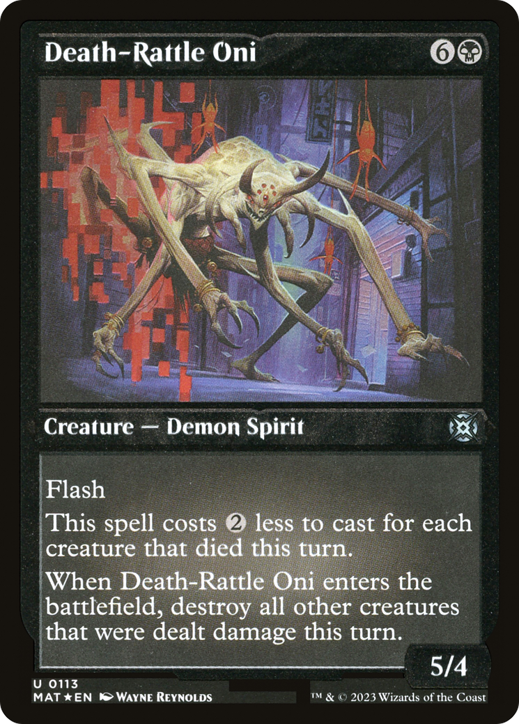 Death-Rattle Oni (Foil Etched) (MAT-113) [March of the Machine: The Aftermath] Foil