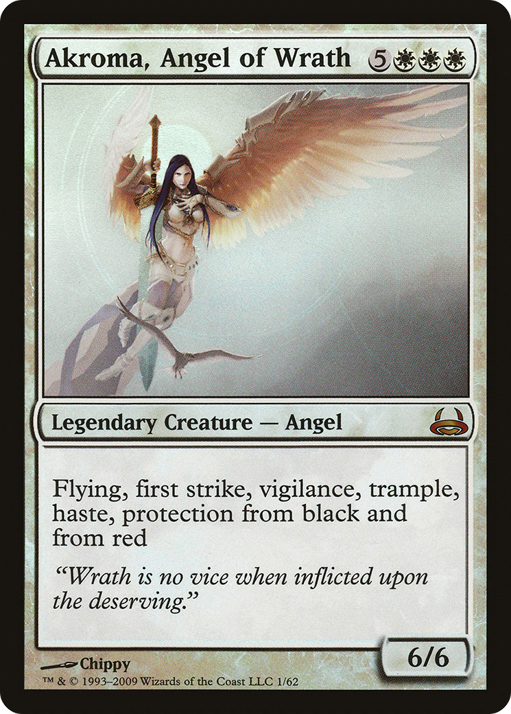 Akroma, Angel of Wrath (DDC-001) [Duel Decks: Divine vs. Demonic] Foil