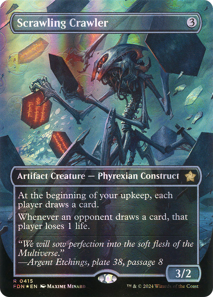 Scrawling Crawler (Borderless) (Mana Foil) (FDN-415) [Foundations] Foil