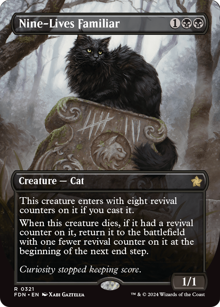Nine-Lives Familiar (Borderless) (FDN-321) [Foundations]