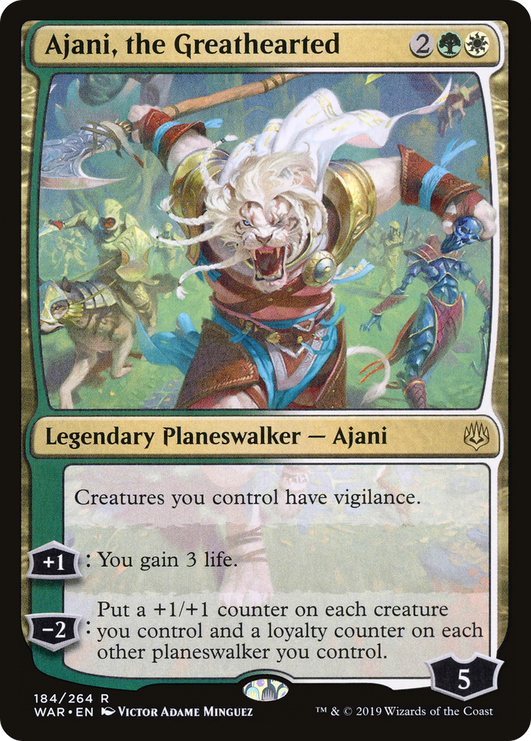 Ajani, the Greathearted (WAR-184) [War of the Spark] Foil