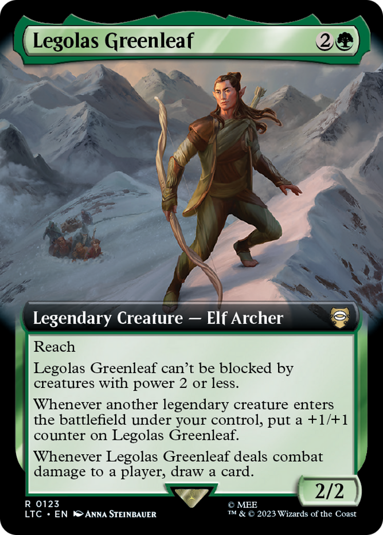Legolas Greenleaf (Extended Art) (LTC-123) [Tales of Middle-earth Commander] Foil