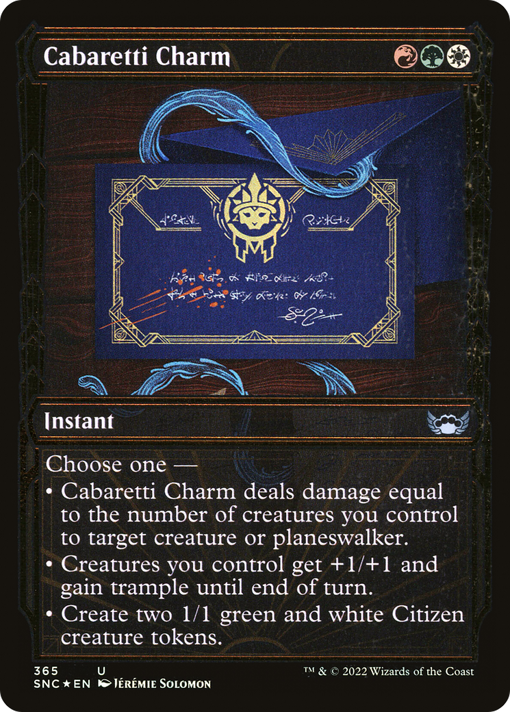 Cabaretti Charm (Gilded Foil) (SNC-365) (Showcase) [Streets of New Capenna] Foil