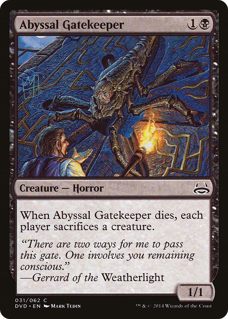 Abyssal Gatekeeper (DD3-031) [Duel Decks Anthology: Divine vs. Demonic]