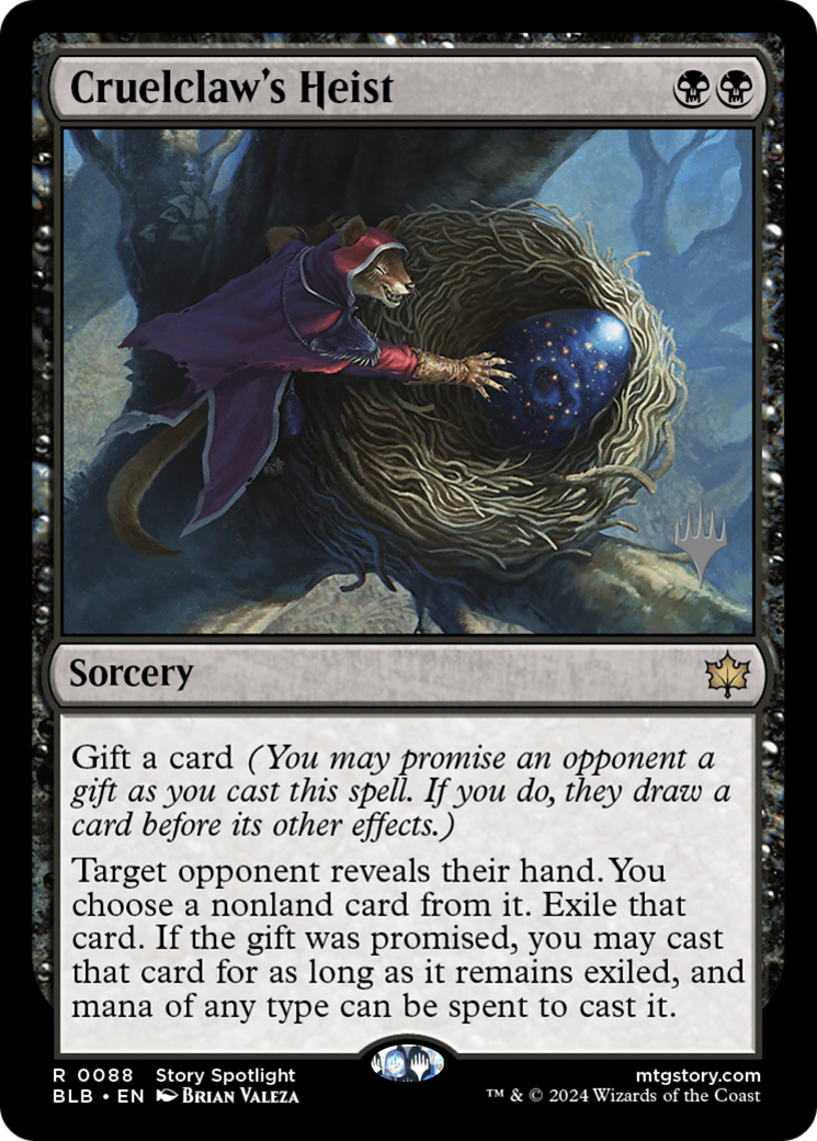 Cruelclaw's Heist (PPBLB-088) [Promo Pack: Bloomburrow Promos] Foil