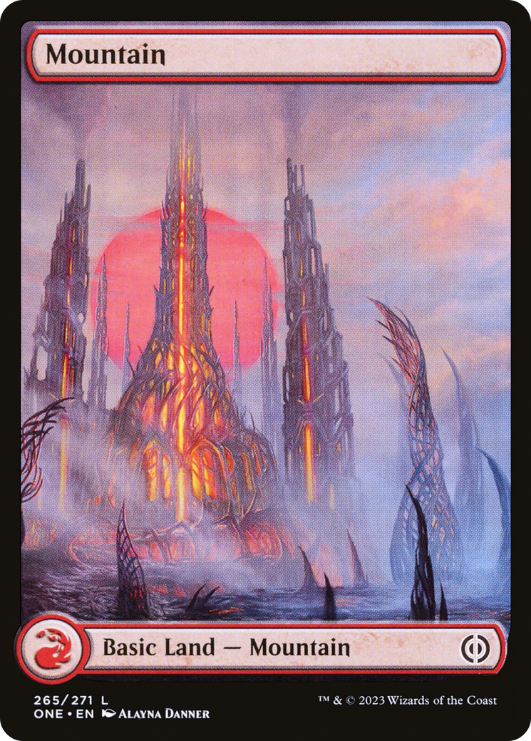 Mountain (265) - Full Art (ONE-265) [Phyrexia: All Will Be One]