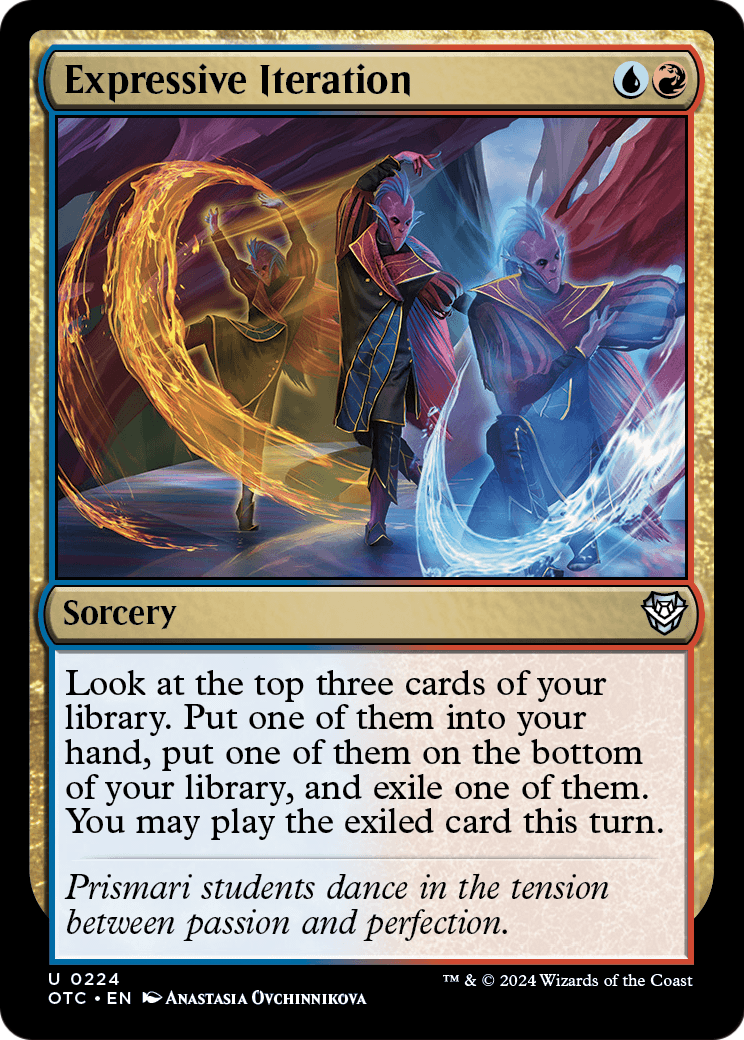 Expressive Iteration (OTC-224) [Outlaws of Thunder Junction Commander]
