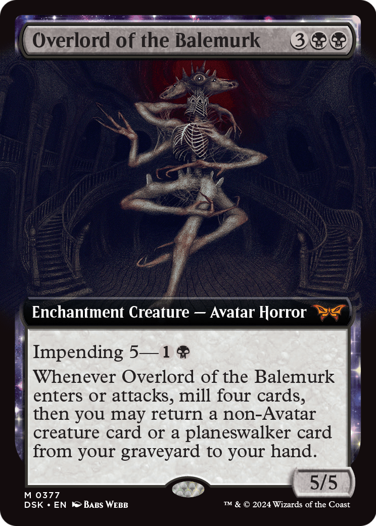 Overlord of the Balemurk (Extended Art) (DSK-377) [Duskmourn: House of Horror] Foil