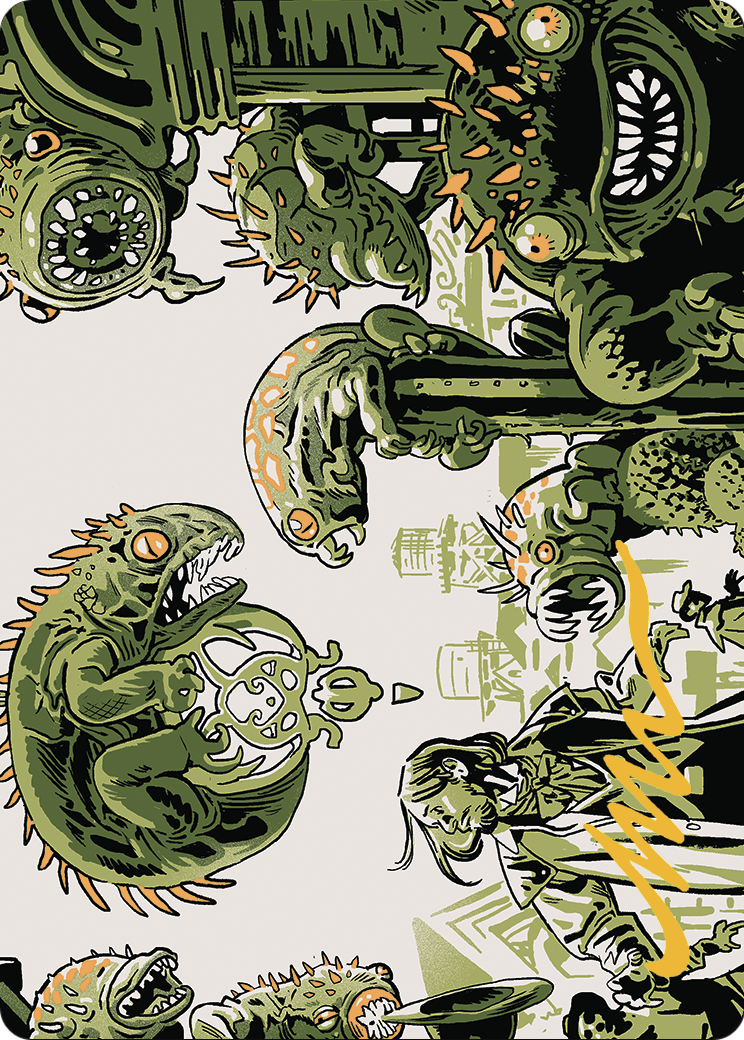 Pest Infestation // Pest Infestation (AOTJ-042) (Borderless) [Outlaws of Thunder Junction Art Series] Foil
