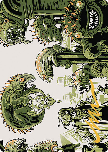 Pest Infestation // Pest Infestation (AOTJ-042) (Borderless) [Outlaws of Thunder Junction Art Series] Foil